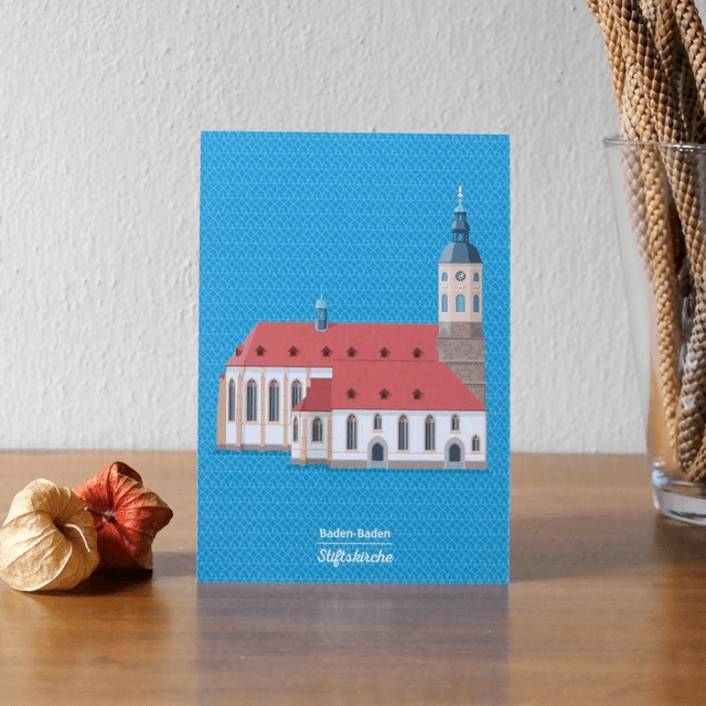 Postkarte "Stiftskirche, Baden-Baden"