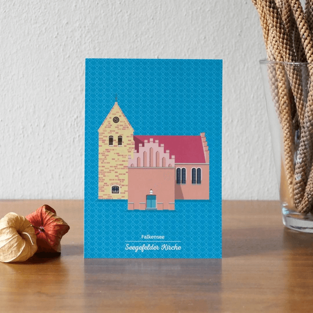 Postkarte "Seegefelder Kirche, Falkensee"