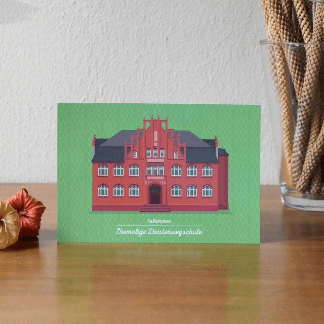 Postkarte &quot;Ehemalige Diesterwegschule, Falkensee&quot;